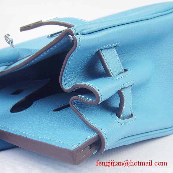 Hermes Birkin 30cm Togo Leather Bag Light Blue 6088 Hermes Birkin 30cm Togo Leather Bag Light Blue 6088